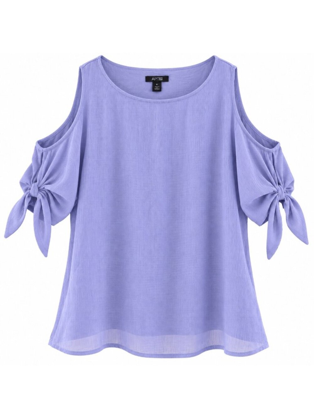 Cold Shoulder Top With Tie Sleeves In Lavender By Apt. 9 - Size M